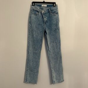 Abercrombie & Fitch 90s Straight Ultra High Rise Criss Cross Flye Size 26